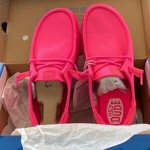 Hey Dude Women's Neon Pink Slip-On Casual Shoes